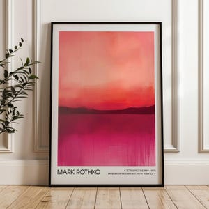 Mark Rothko Art Poster, Abstract Art, Living Room Decor, Modern Art Exhibition Poster, Digital Download, Home Decor, Printable Wall Art
