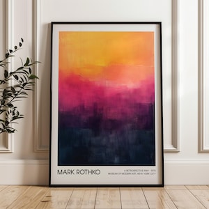 Mark Rothko Art Poster, Printable Wall Art, Abstract Art, Digital Download, Living Room Decor, Modern Art Exhibition Poster, Home Decor