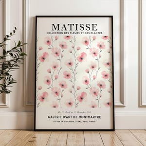Henri Matisse Art Print, Matisse Flower Poster, Flower Market Poster, Matisse Print, Pink Flower, Matisse Plant, Botanical Poster