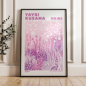 Yayoi Kusama Print, Modern Art Print, Yayoi Kusama Exhibition Poster, Yayoi Kusama Wall Art, Japandi Poster, Maximalist Poster, Livingroom