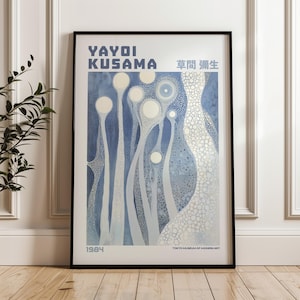 Yayoi Kusama Print, Modern Art Print, Yayoi Kusama Exhibition Poster, Yayoi Kusama Wall Art, Livingroom, Japandi Poster, Maximalist Poster