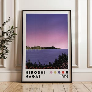 Hiroshi Nagai Art Print, Digital Download, Japanese Art Poster, Vaporwave Print, Home Decor, Japanese City Pop, Modern Art Print