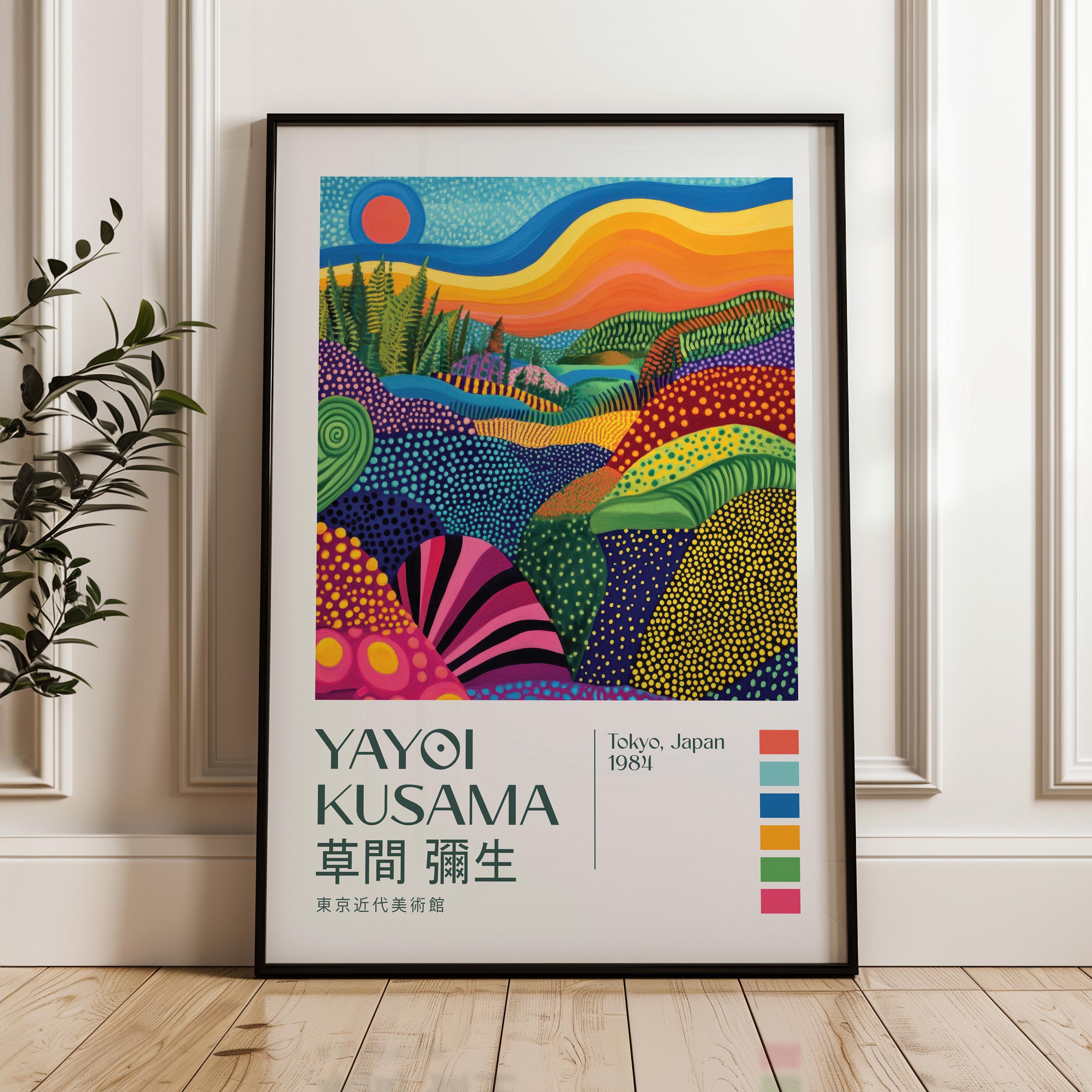 Yayoi Kusama Exhibition Poster, Maximalist Poster, Yayoi Kusama