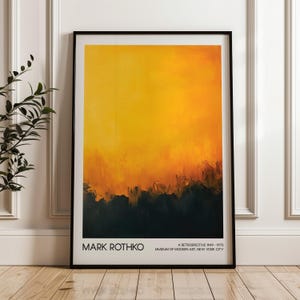 Mark Rothko Art Poster, Living Room Decor, Digital Download, Home Decor, Printable Wall Art, Modern Art Exhibition Poster, Abstract Art