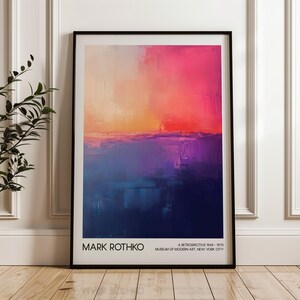 Mark Rothko Art Poster, Home Decor, Digital Download, Printable Wall Art, Modern Art Exhibition Poster, Abstract Art, Living Room Decor