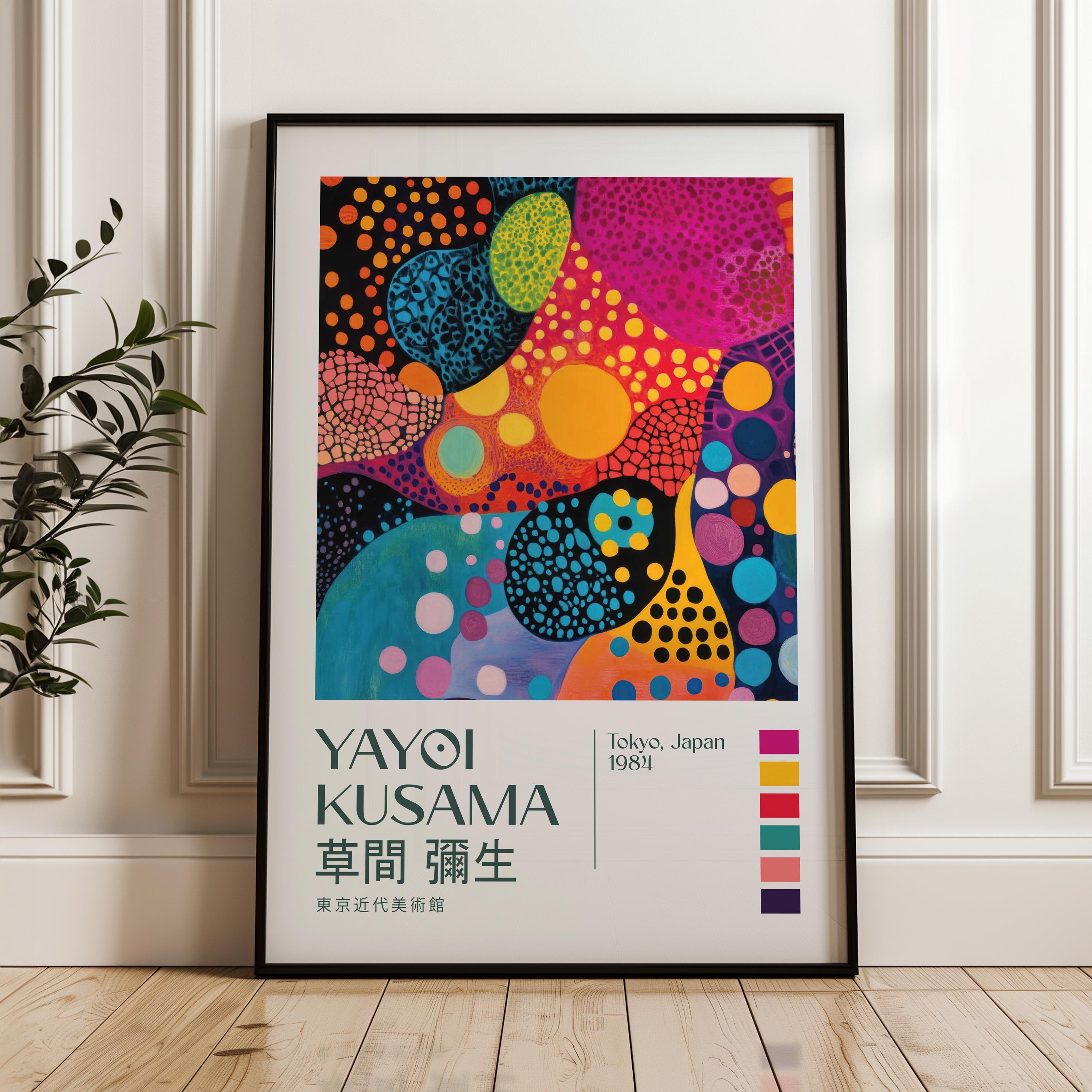 Yayoi Kusama Exhibition Poster, Modern Art Print, Yayoi Kusama