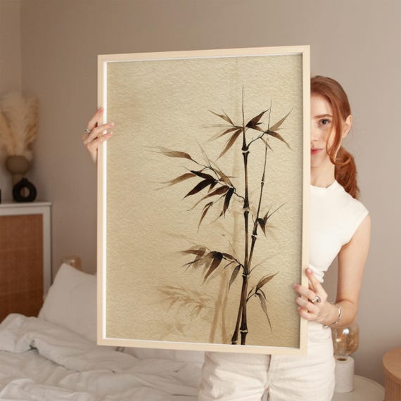 Bamboo Plant, Wabi-sabi, Digital Poster Download - Etsy