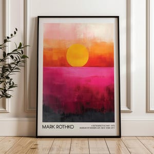Mark Rothko Art Poster, Digital Download, Living Room Decor, Home Decor, Printable Wall Art, Abstract Art, Modern Art Exhibition Poster