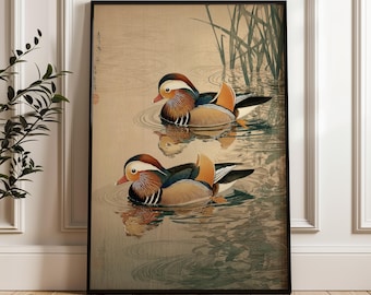 Two Ducks by Matsumura Keibun, 1892. Fine Art Print Reproduction