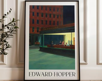 Edward Hopper Print, Edward Hopper Poster, Digital Download, Vintage Edward Hopper Poster, Edward Hopper Art