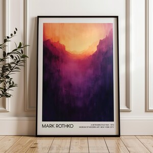 Mark Rothko Art Poster, Printable Wall Art, Living Room Decor, Abstract Art, Home Decor, Digital Download, Modern Art Exhibition Poster