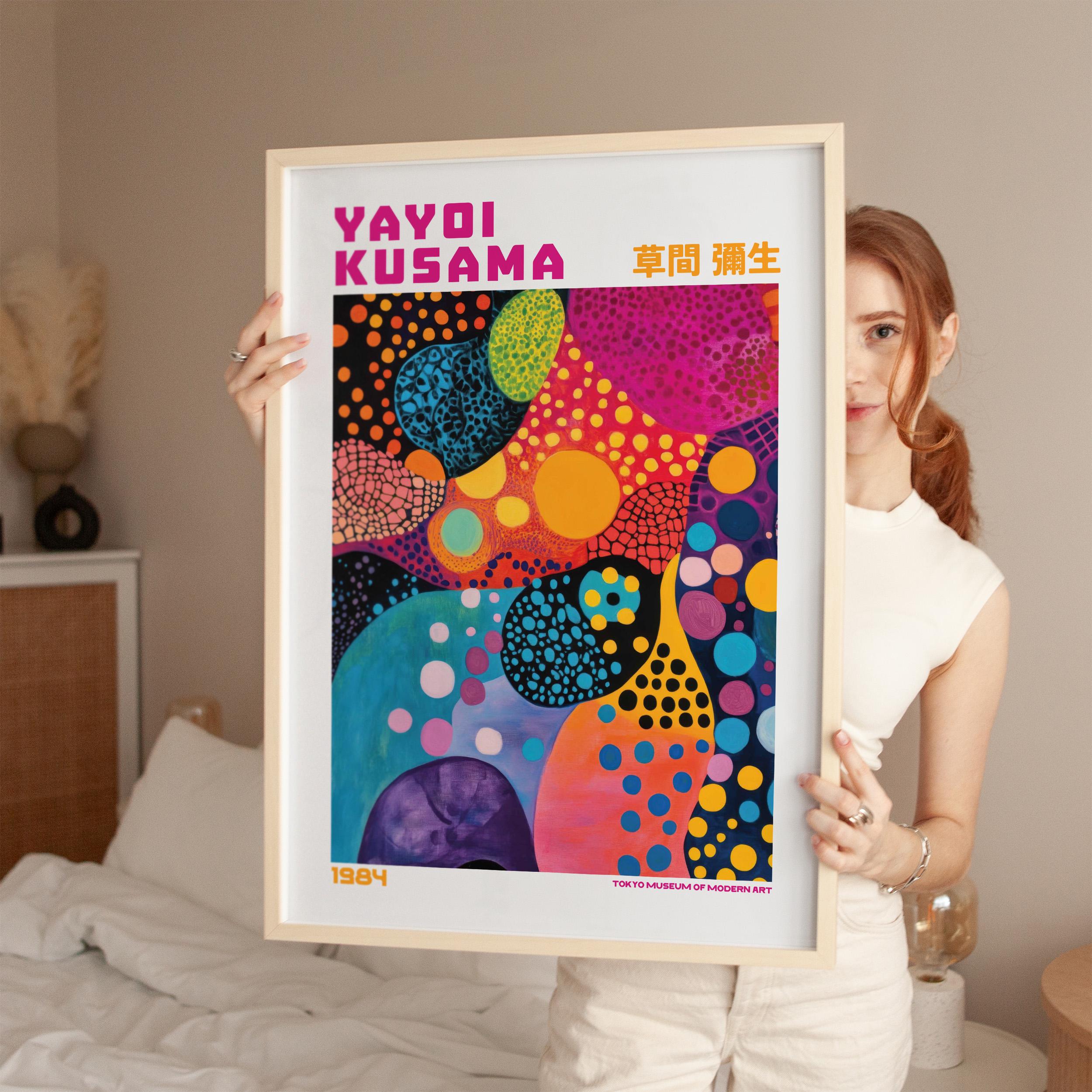 Yayoi Kusama Print, Modern Art Print, Yayoi Kusama Exhibition