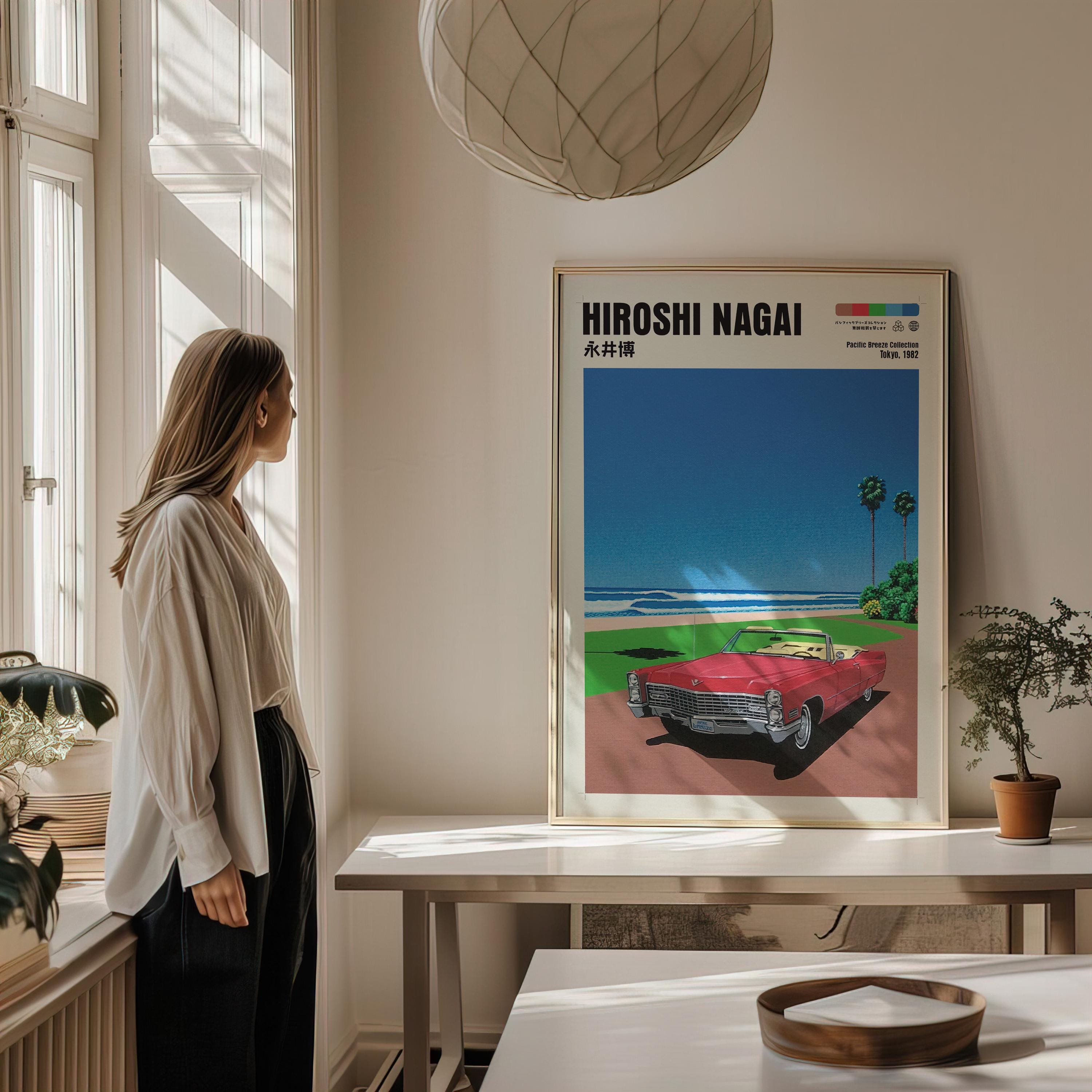 Hiroshi Nagai Art Print, Japanese City Pop Poster (digital