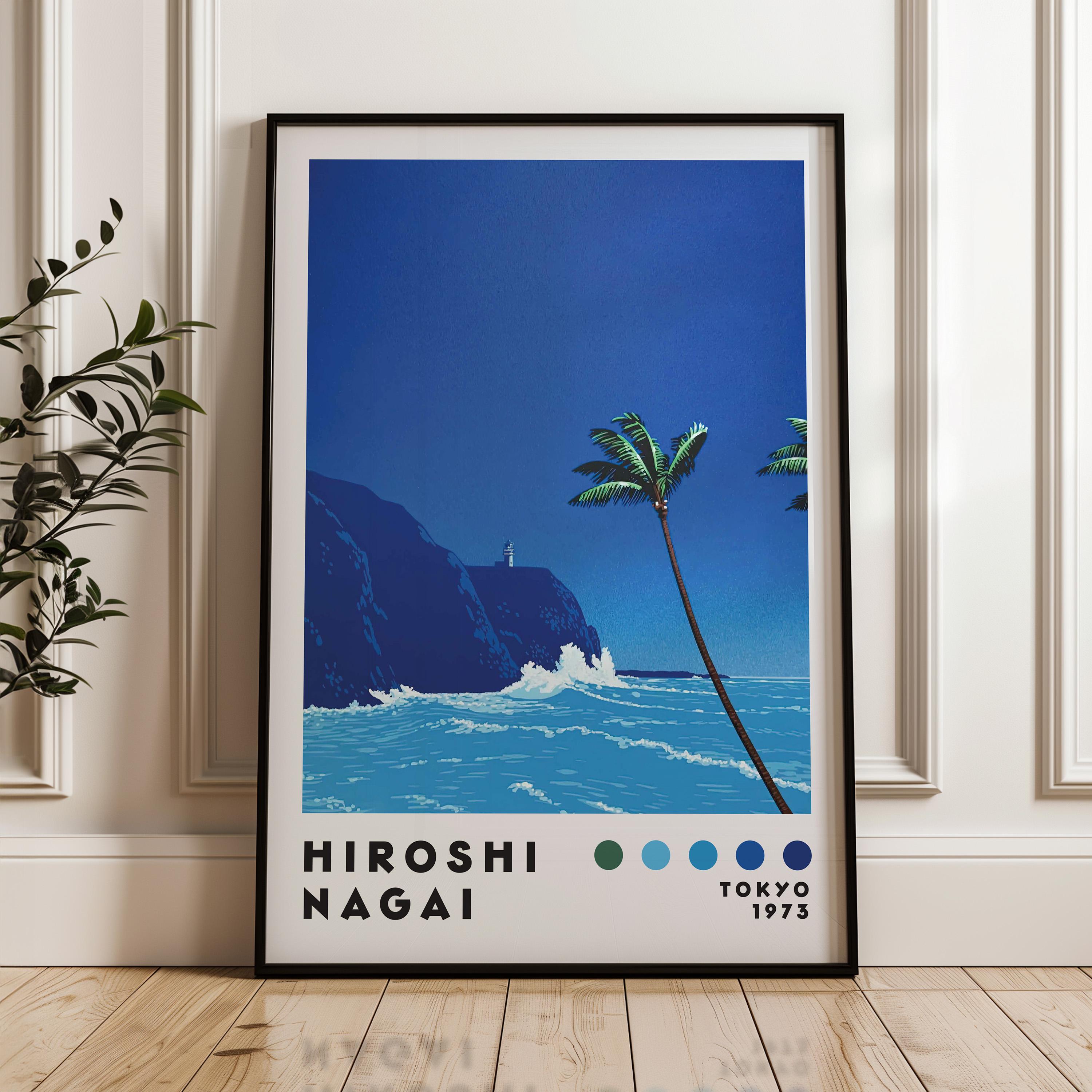 Hiroshi Nagai Art Print, Japanese City Pop Poster (digital