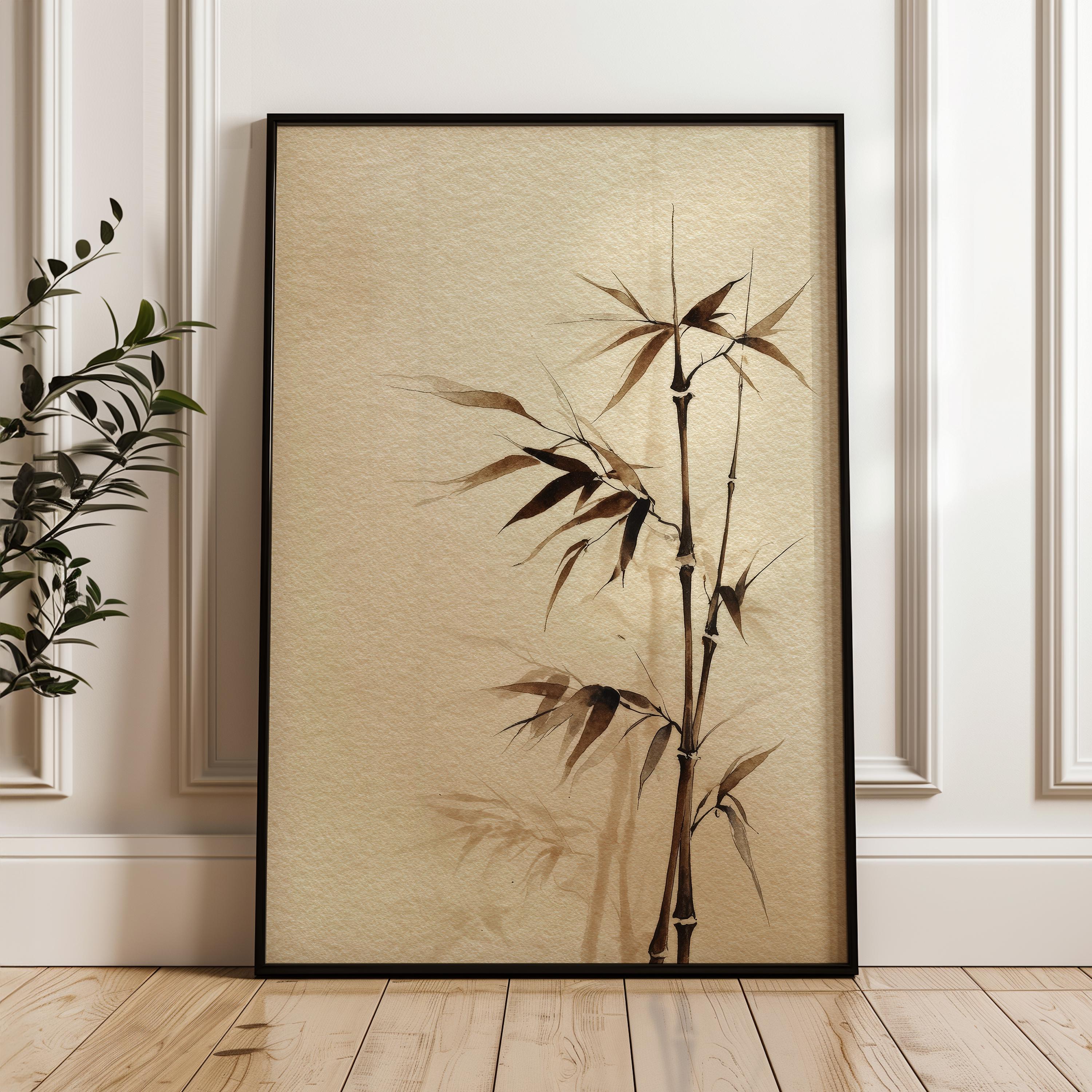 Bamboo Plant, Wabi-sabi, Digital Poster Download - Etsy