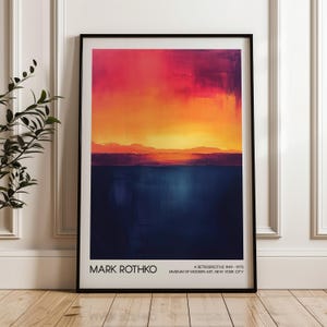 Mark Rothko Art Poster, Modern Art Exhibition Poster, Abstract Art, Printable Wall Art, Living Room Decor, Home Decor, Digital Download