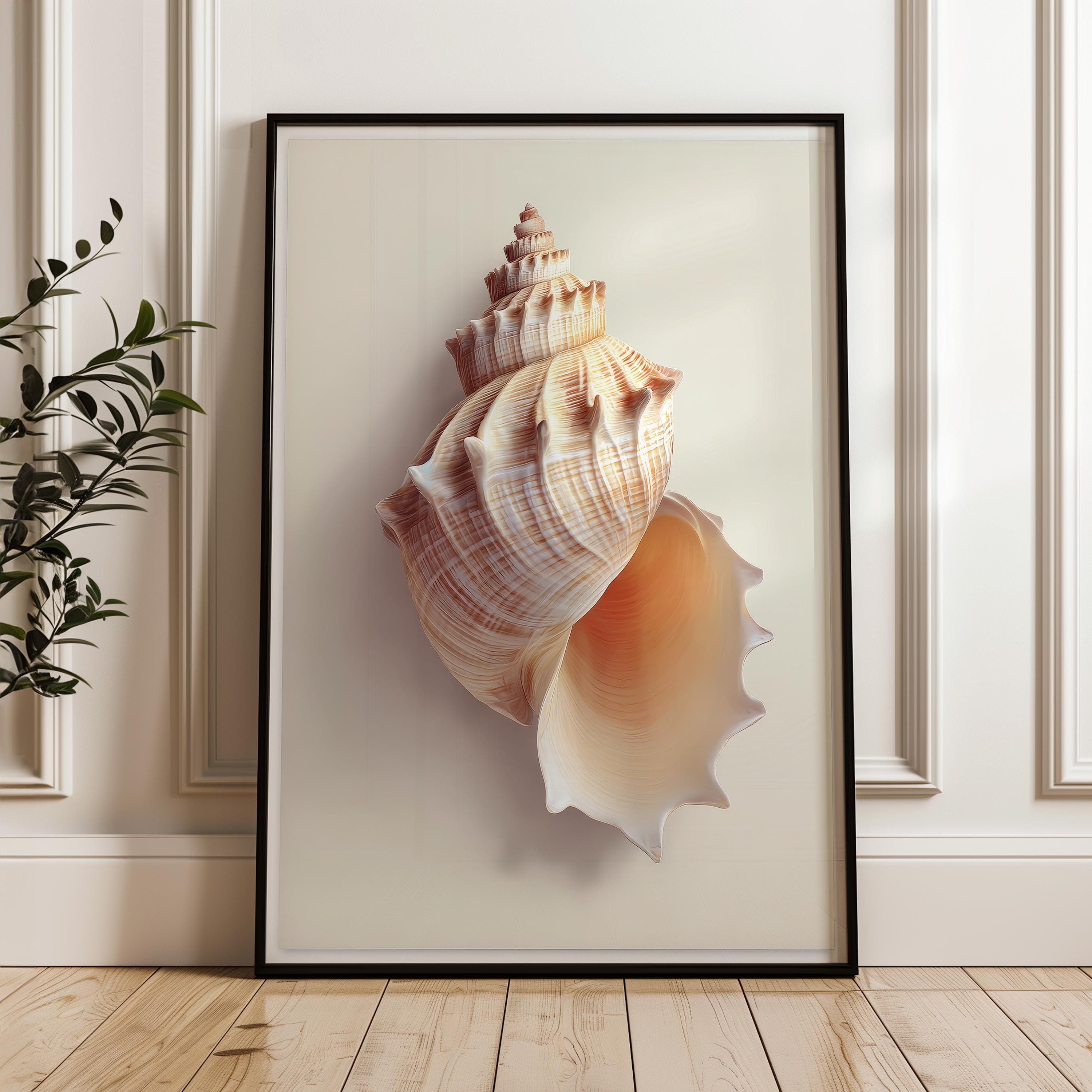 Seah Poster Seashell, Realistic, Digital Poster Download - Etsy