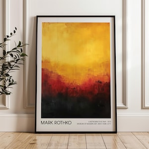 Mark Rothko Art Poster, Home Decor, Printable Wall Art, Digital Download, Living Room Decor, Modern Art Exhibition Poster, Abstract Art