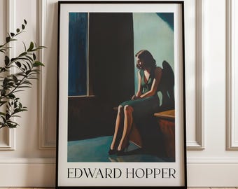 Edward Hopper Print, Digital Download, Edward Hopper Poster, Vintage Edward Hopper Poster, Edward Hopper Art, American Painting