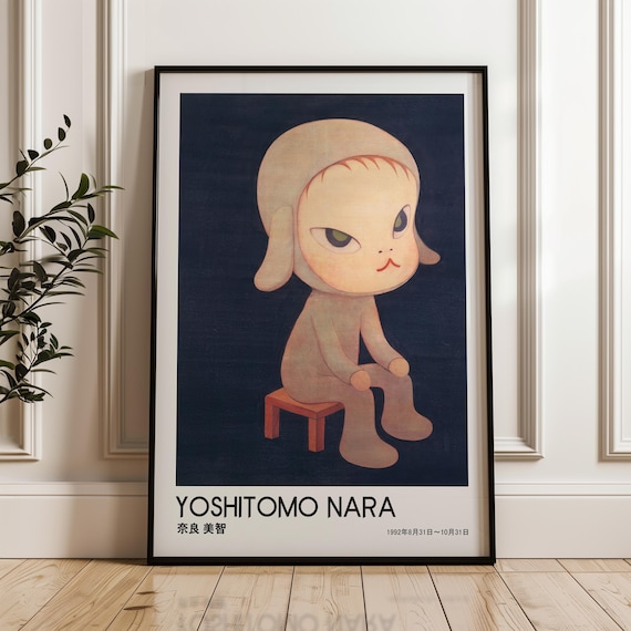 Character Sitting on Stool, Yoshitomo Nara, Digital Poster