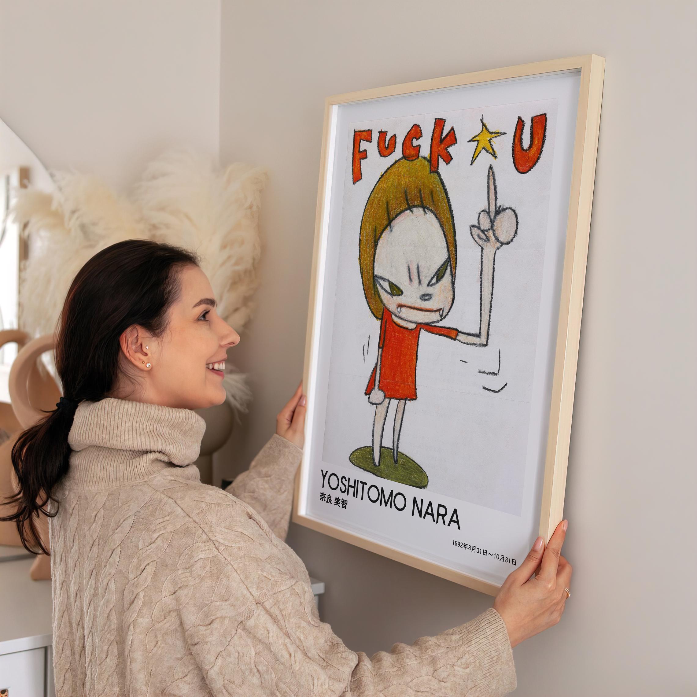 Girl Giving Middle Finger, Yoshitomo Nara, Digital Poster Download