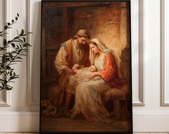 Holy Family Religious Classic, Digital Poster Download