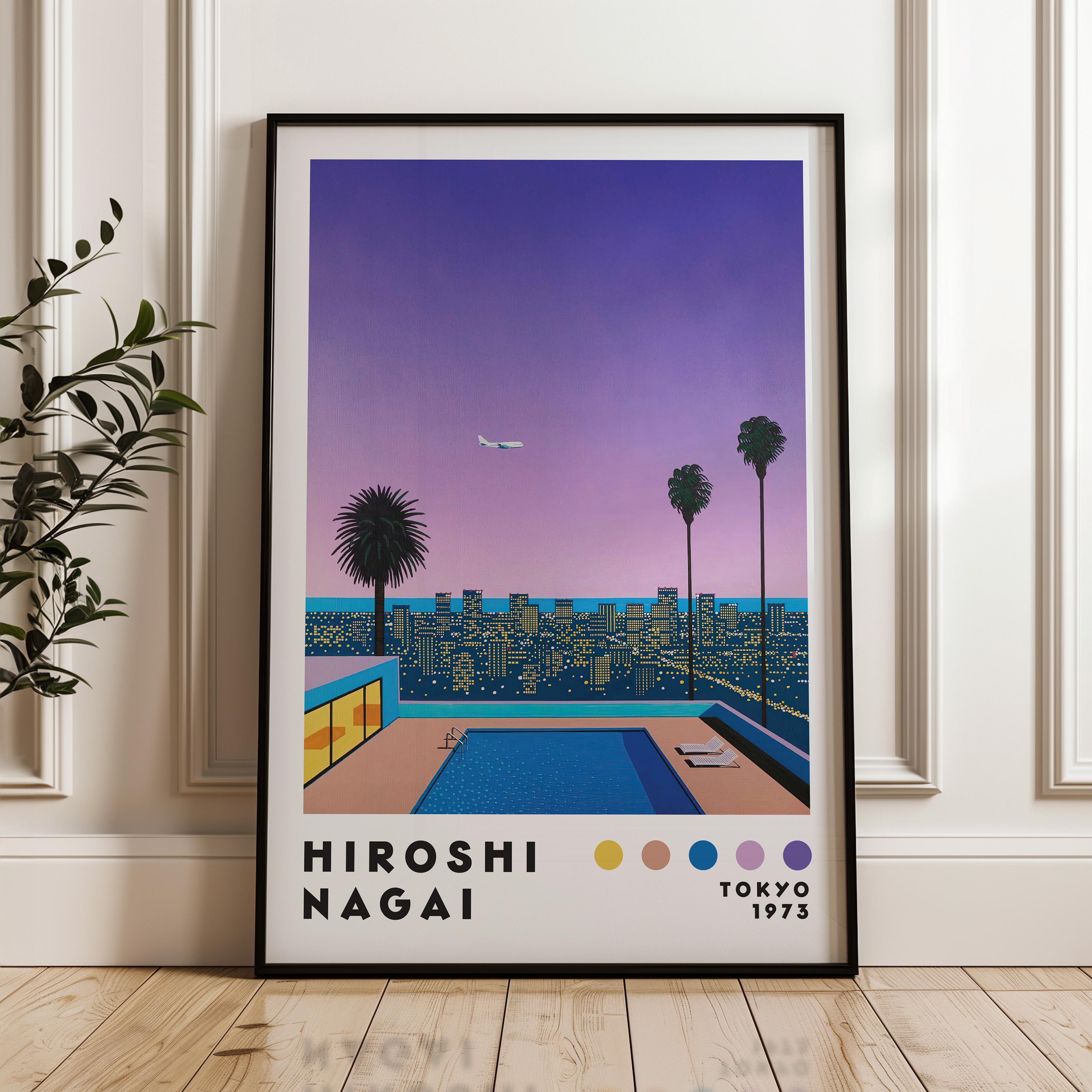 【額縁付き】 永井博（Hiroshi Nagai） A2ポスター 波 額縁付き】 永井博（Hiroshi Nagai） A2ポスター 飛行機 - メルカリ