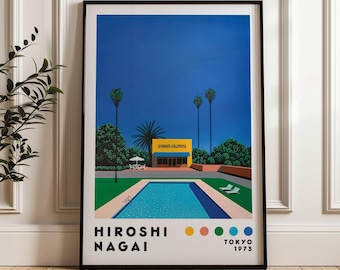 Hiroshi Nagai Art Print, Japanese City Pop Poster (digital