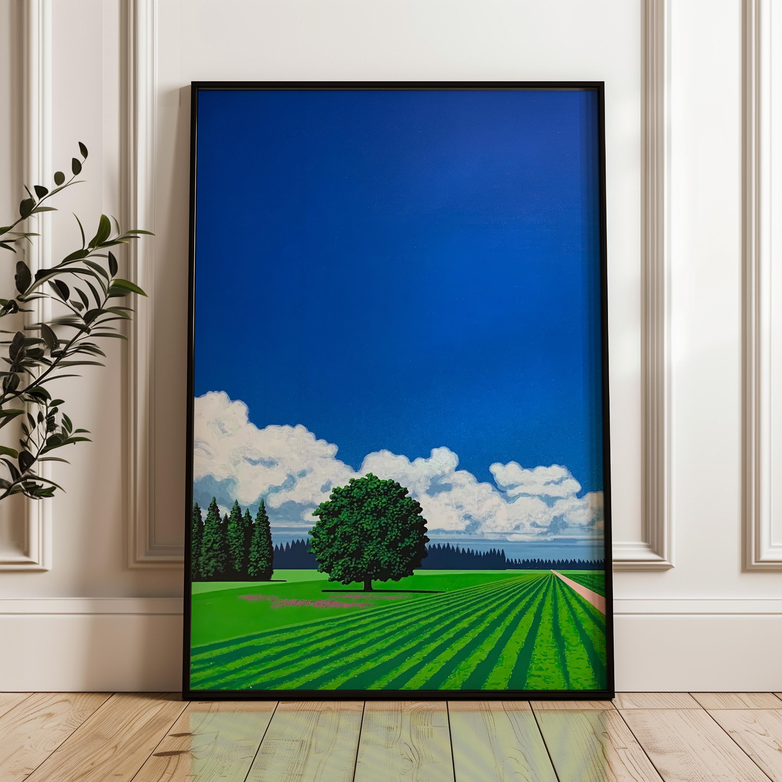 Green Field With Tree, Hiroshi Nagai Japanese City Pop, Digital