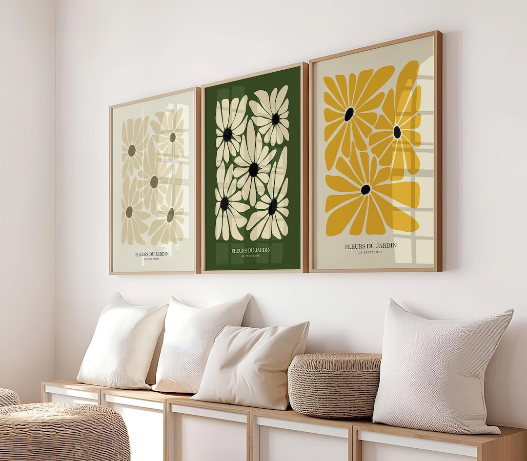 Henri Matisse Flower Art Print Set, Gallery Wall Art Set, Set of 3