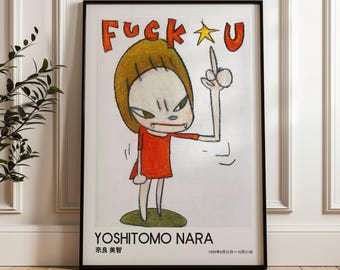Girl Giving Middle Finger, Yoshitomo Nara, Digital Poster Download