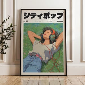 Vintage Style Manifest Art, Retro Anime Wall Decor, Indie Room Decor, Aesthetic 90s Vaporwave Print, Retro Japanese Y2K Poster