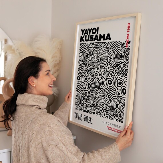 Yayoi Kusama Exhibition Art Poster, Modern Home Decor (digital