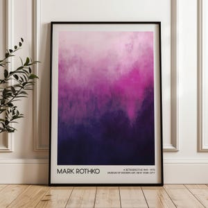 Mark Rothko Art Poster, Printable Wall Art, Home Decor, Digital Download, Abstract Art, Living Room Decor, Modern Art Exhibition Poster