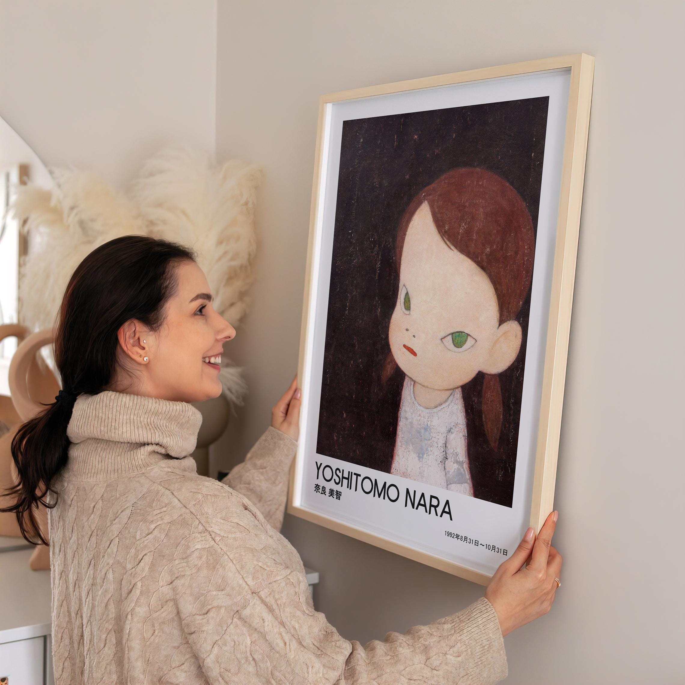 Yoshitomo Nara Girl Portrait, Contemporary, Digital Poster