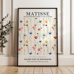 Henri Matisse Art Print, Pastel Color Flower, Matisse Flower Poster, Flower Market Poster, Matisse Print, Matisse Plant, Botanical Poster