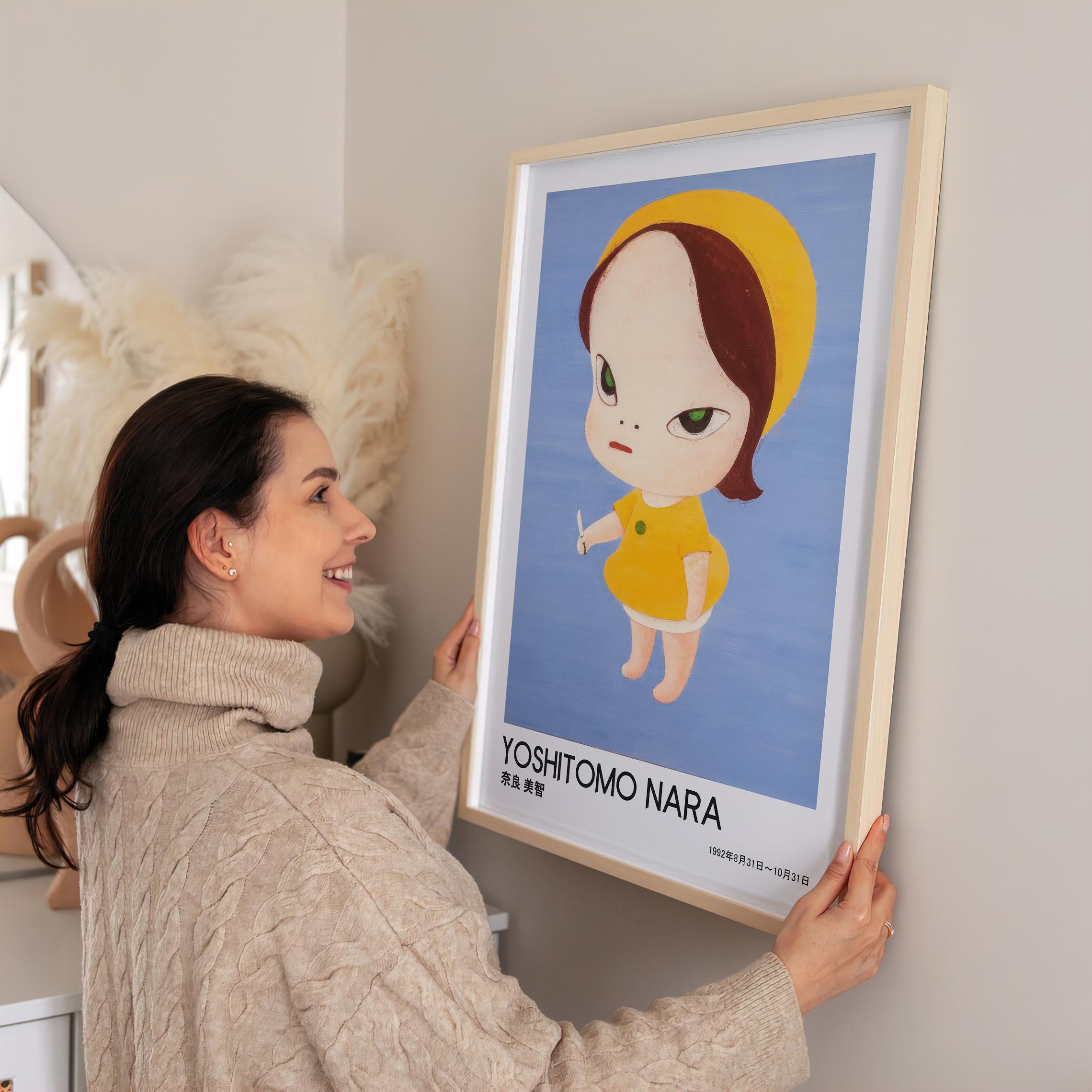 Girl With Yellow Hat, Yoshitomo Nara, Digital Poster Download - Etsy