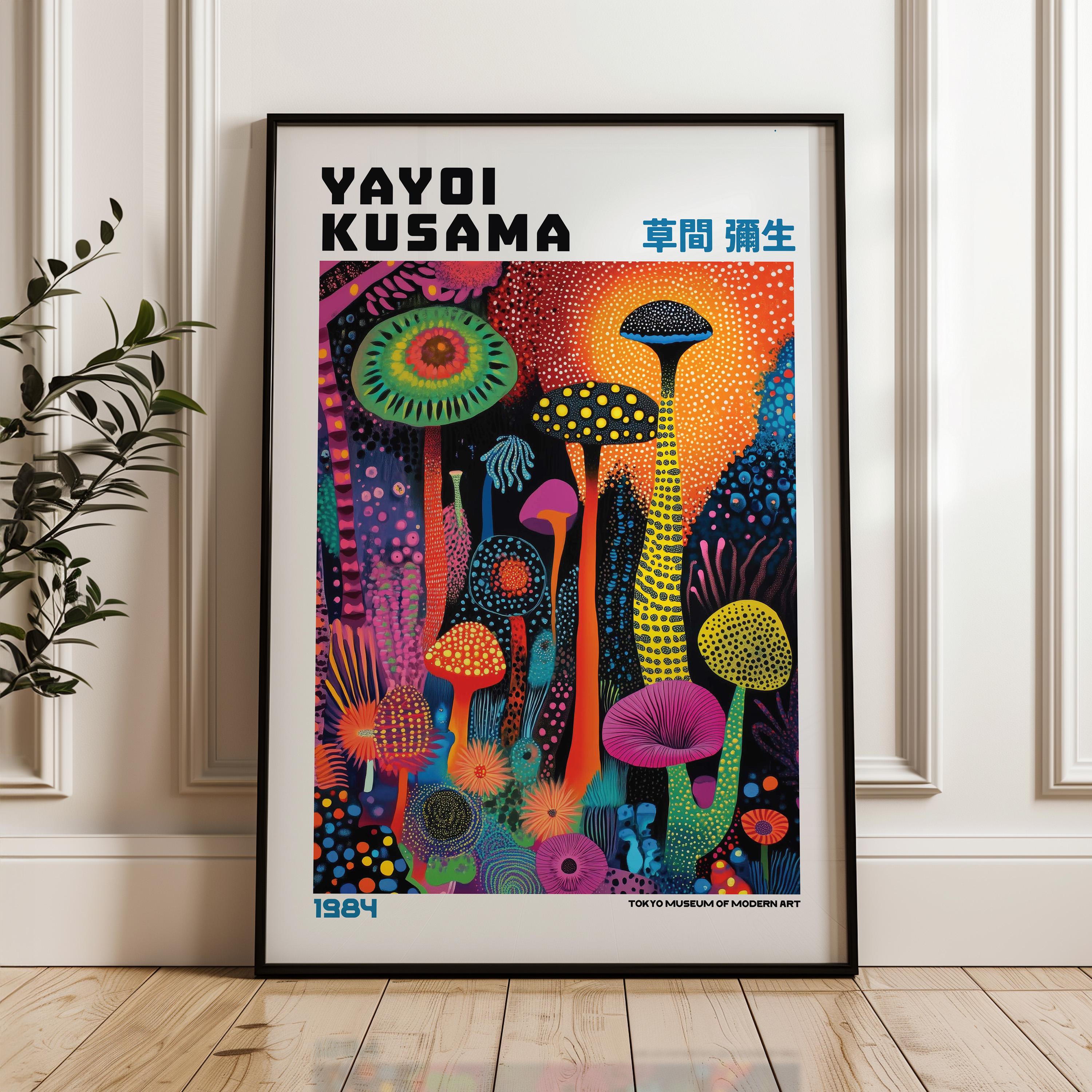 Yayoi Kusama Print, Modern Art Print, Livingroom, Maximalist