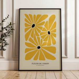 Henri Matisse Flower Exhibition Poster, Famous Gallery Wall Art Print, Grey Beige Boho Art Print, Wall Decor, Bedroom Living Room Art