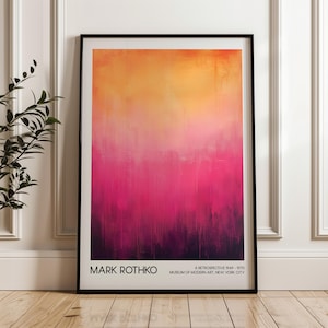 Mark Rothko Art Poster, Living Room Decor, Abstract Art, Digital Download, Home Decor, Modern Art Exhibition Poster, Printable Wall Art