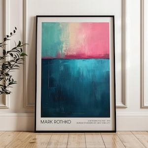Mark Rothko Art Poster, Modern Art Exhibition Poster, Printable Wall Art, Abstract Art, Digital Download, Home Decor, Living Room Decor