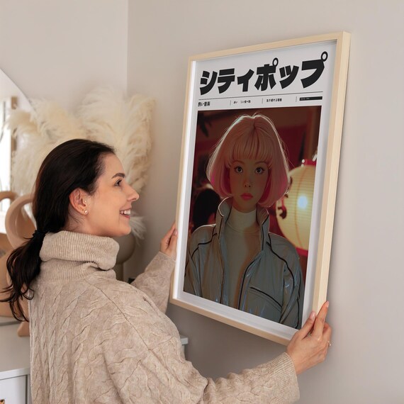 Y2k Pink Hair Girl, Indie Poster, Digital Poster Download - Etsy