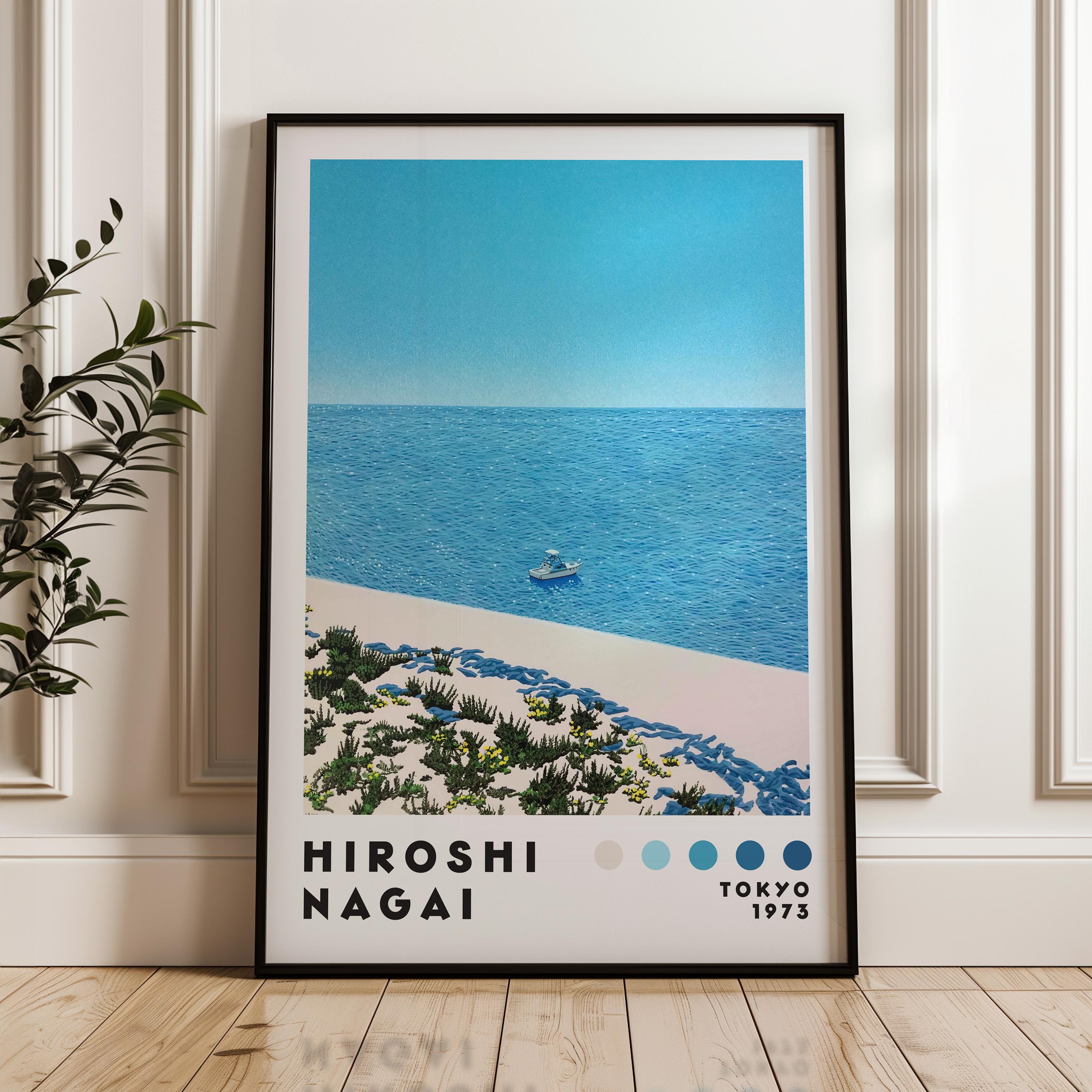 Hiroshi Nagai Art Print, Japanese City Pop Poster, Vaporwave Art