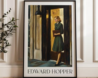 Edward Hopper Print, Edward Hopper Poster, Nighthawks, Vintage Edward Hopper Poster, American Painting, Edward Hopper Art