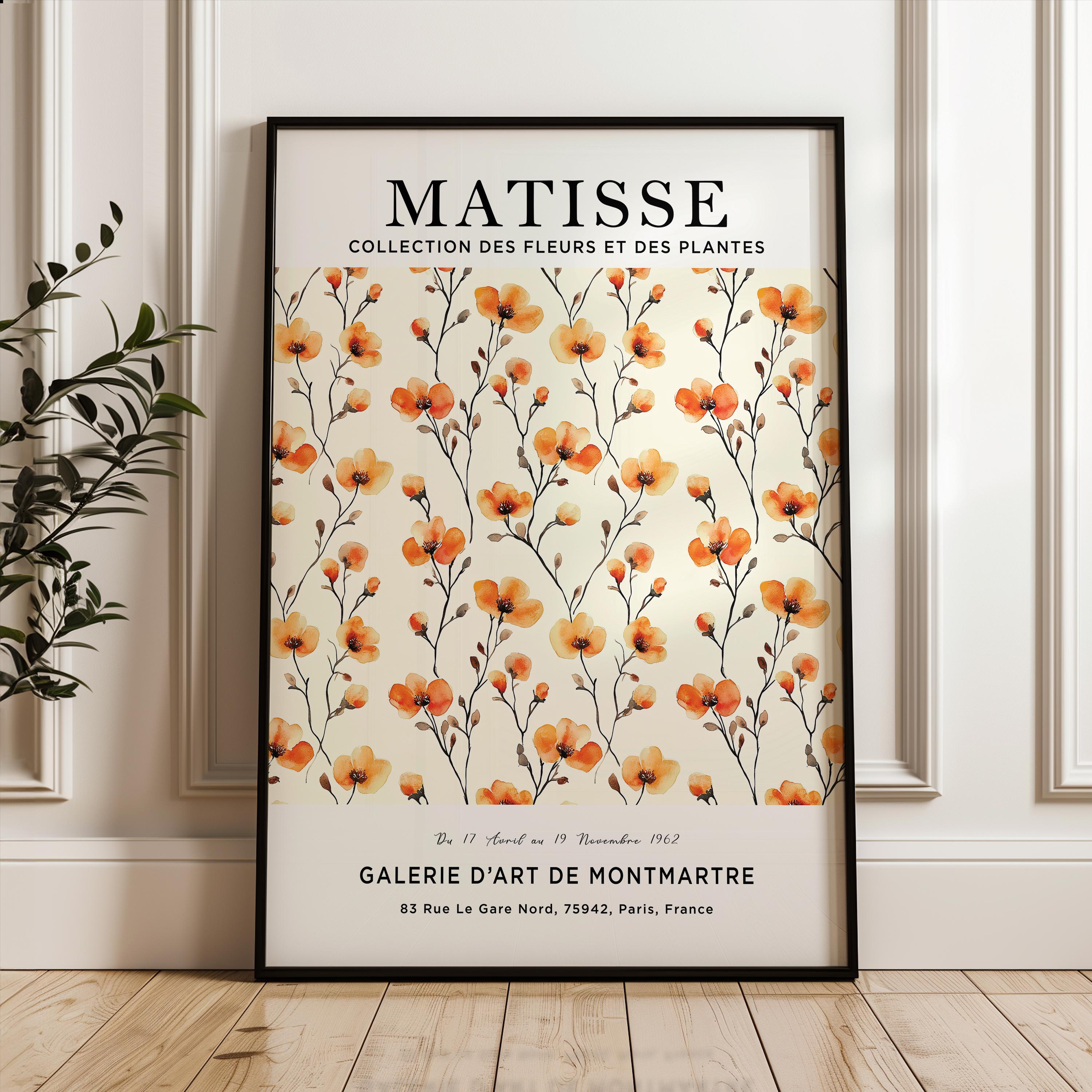 Henri Matisse Art Print, Orange Flower, Matisse Flower Poster