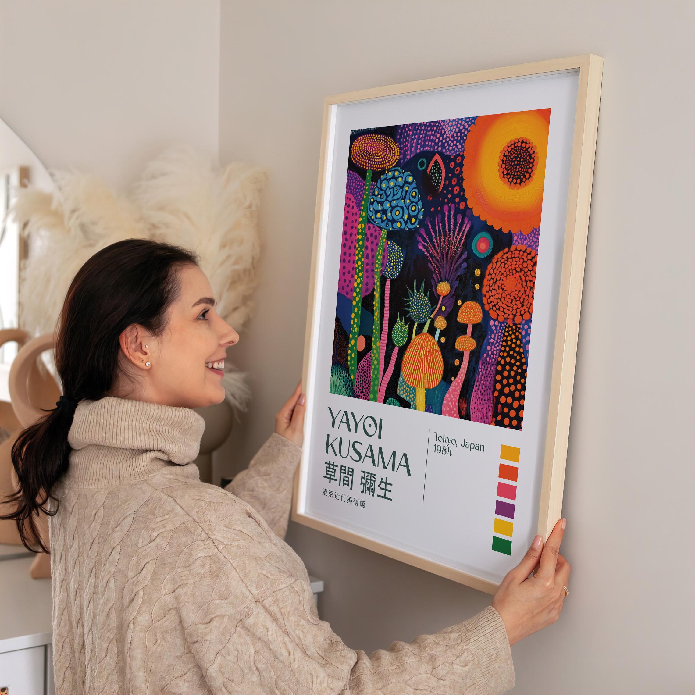 Yayoi Kusama Print, Modern Art Print, Yayoi Kusama Exhibition