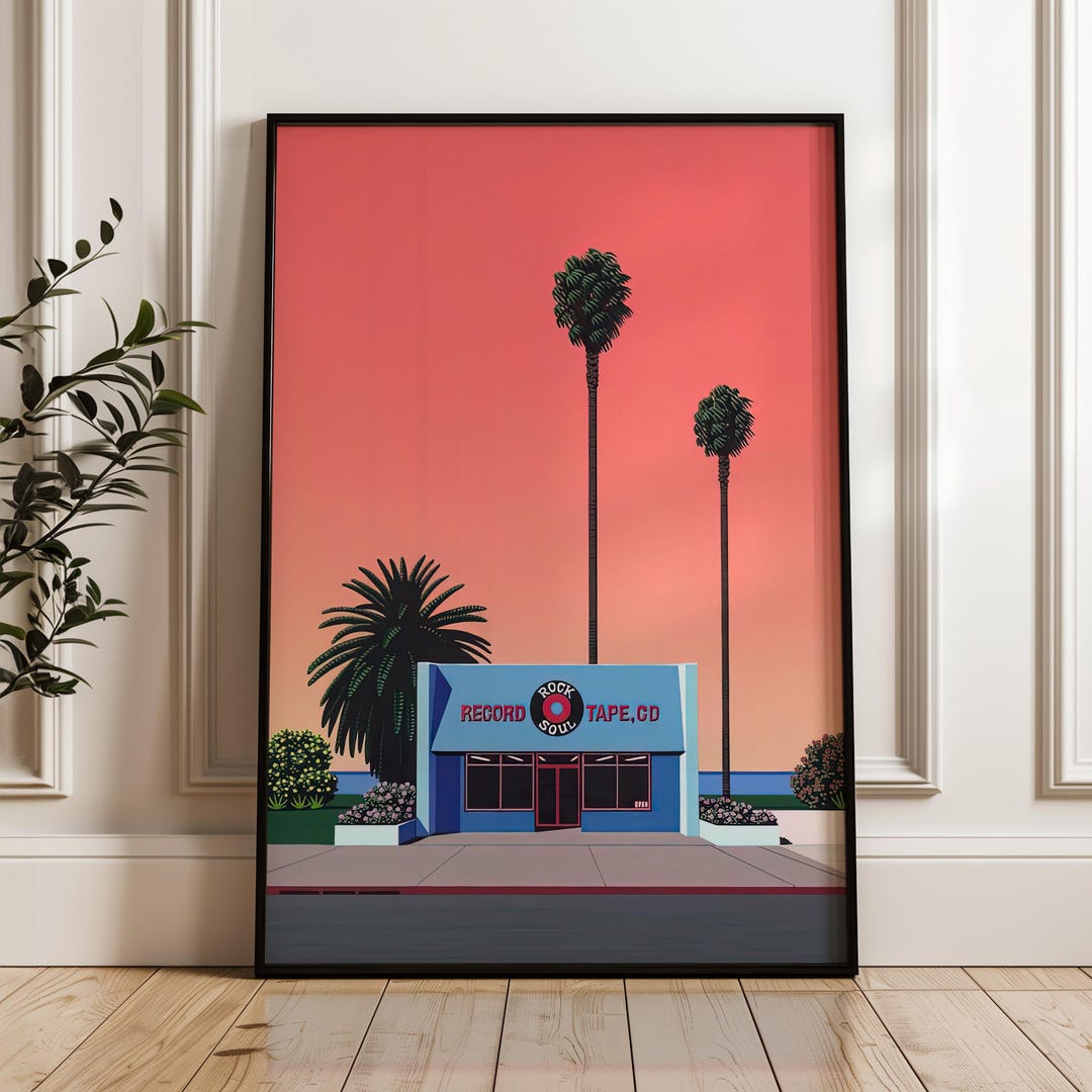 Record Store Retro Japanese City Pop, Digital Poster Download - Etsy