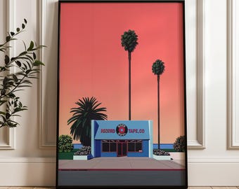 Record Store Retro Japanese City Pop, Digital Poster Download - Etsy
