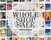 Whole Shop Bundle, Set of 1000+ Prints, Digital Prints, Lifetime Access