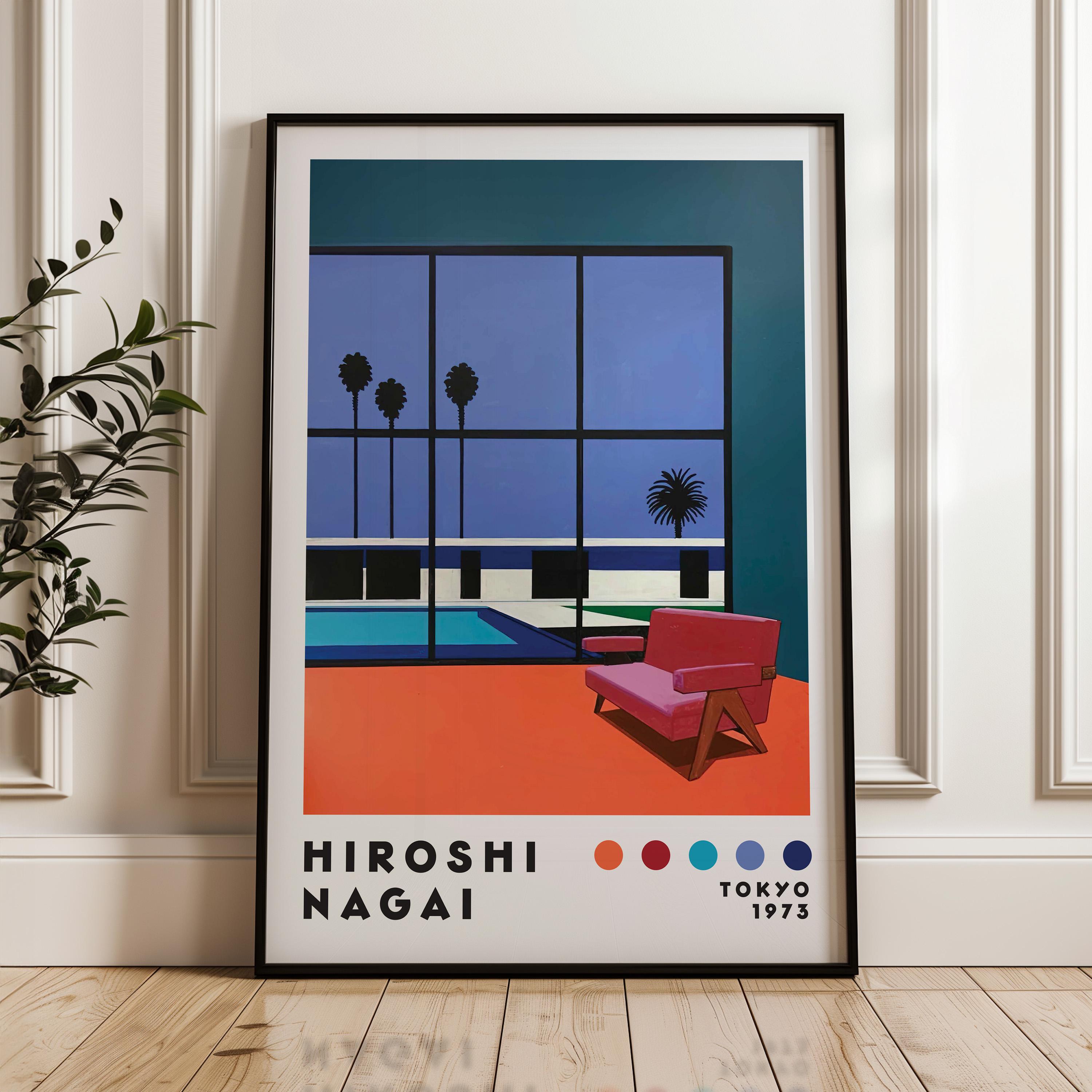 Hiroshi Nagai Art Print, Japanese City Pop Poster, Modern Home